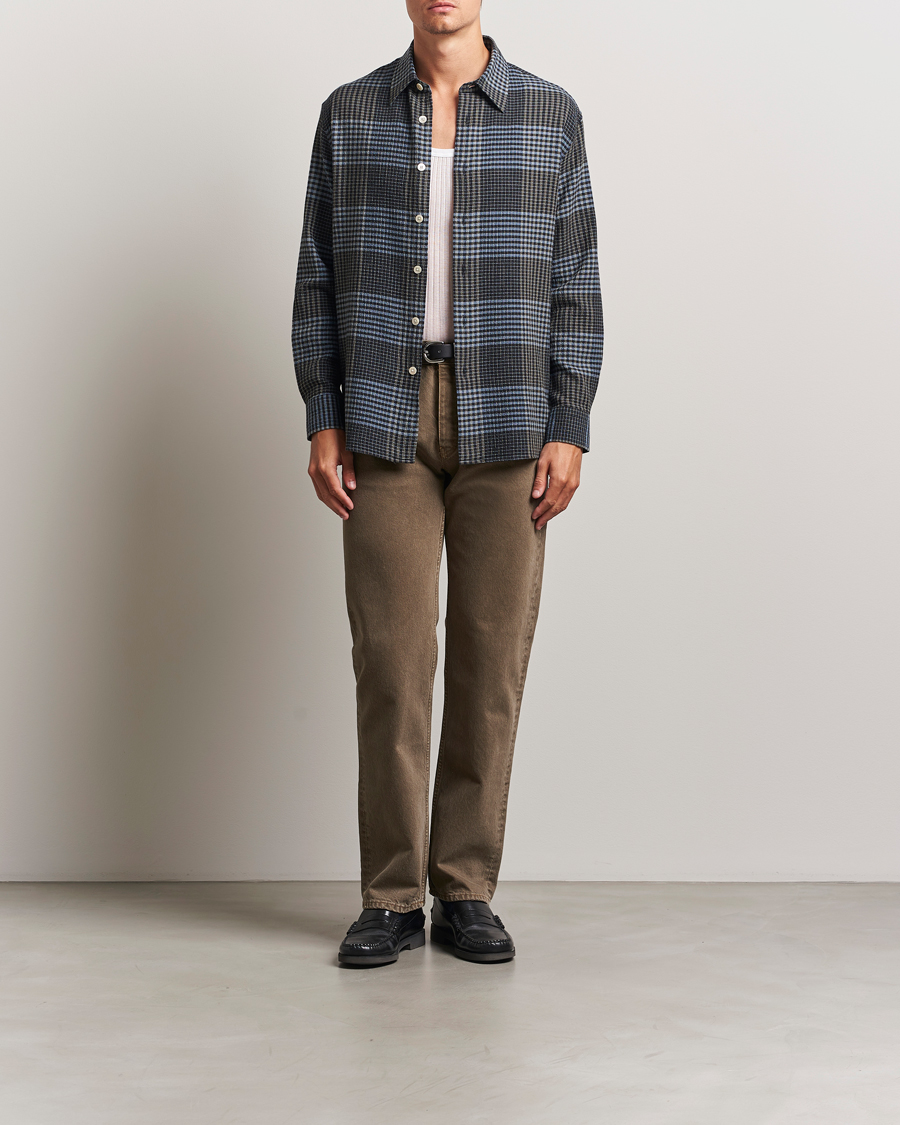 Men | Shirts | Sunflower | Studio Flannel Shirt Blue Check