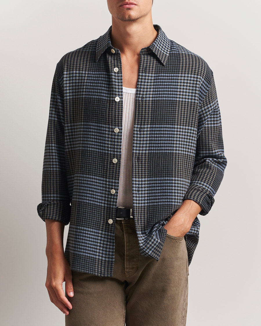 Men | Shirts | Sunflower | Studio Flannel Shirt Blue Check