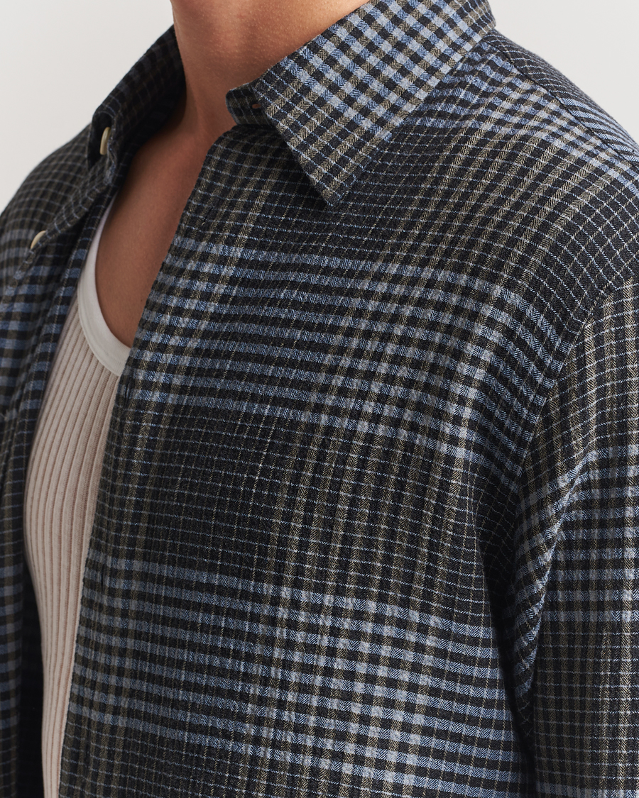 Men | Shirts | Sunflower | Studio Flannel Shirt Blue Check