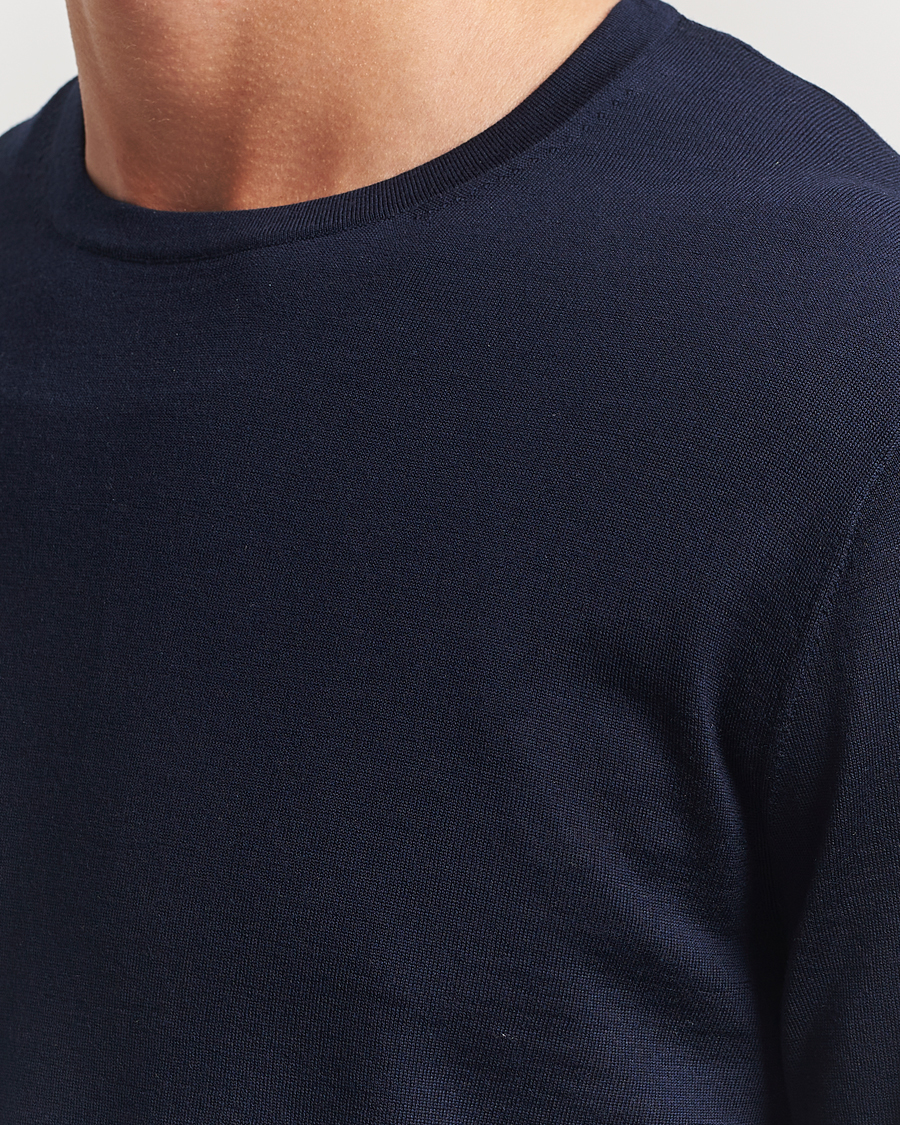 Men | Sweaters & Knitwear | Sunflower | Merino Crew Neck Navy