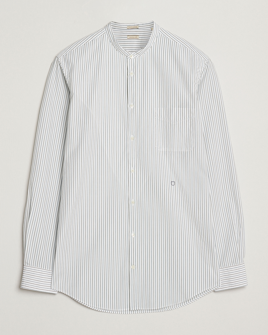 Men | Shirts | Massimo Alba | Noto Guru Collar Shirt White/Green