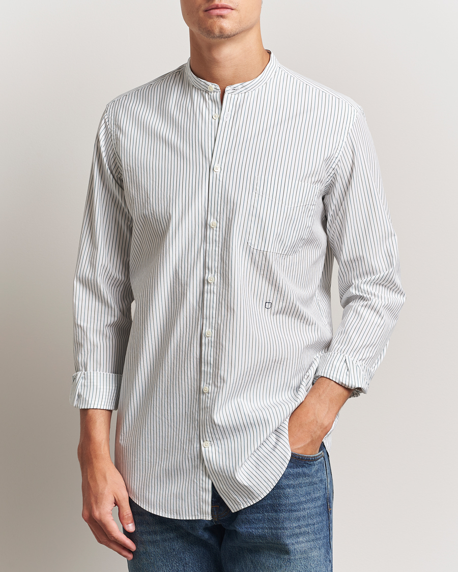 Men | Shirts | Massimo Alba | Noto Guru Collar Shirt White/Green