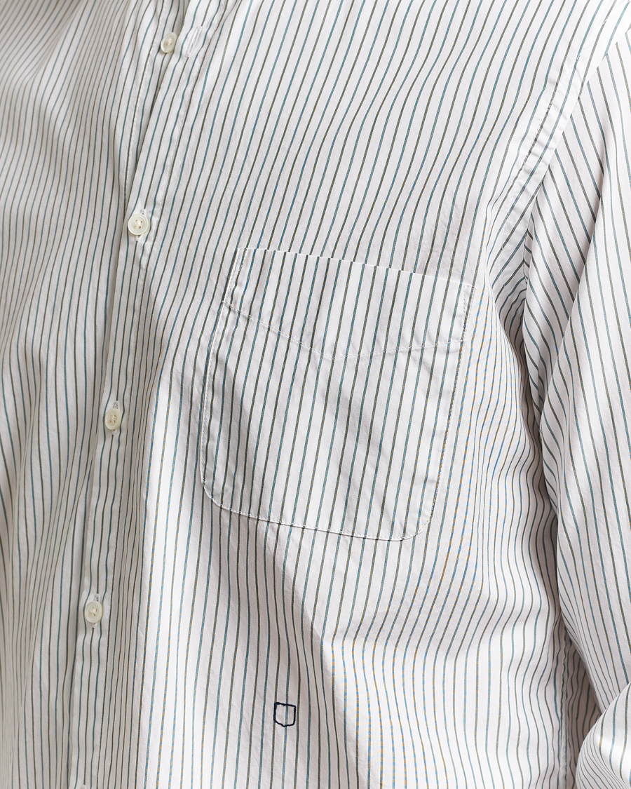 Men | Shirts | Massimo Alba | Noto Guru Collar Shirt White/Green