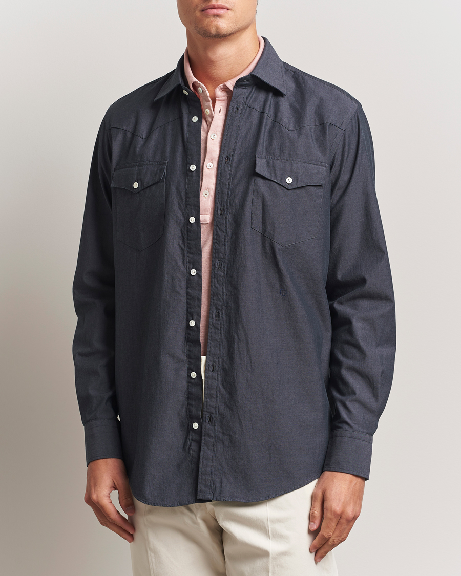 Men | Shirts | Massimo Alba | Arizona Western Shirt Dark Blue