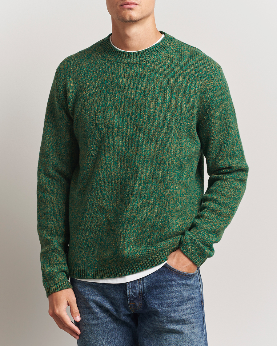 Men | Sweaters & Knitwear | Massimo Alba | Wool Mouline Sweater Green