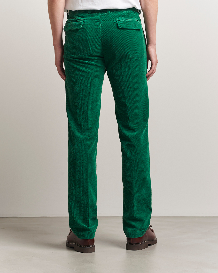 Men | Trousers | Massimo Alba | Ionio Pleated Corduroy Pants Green