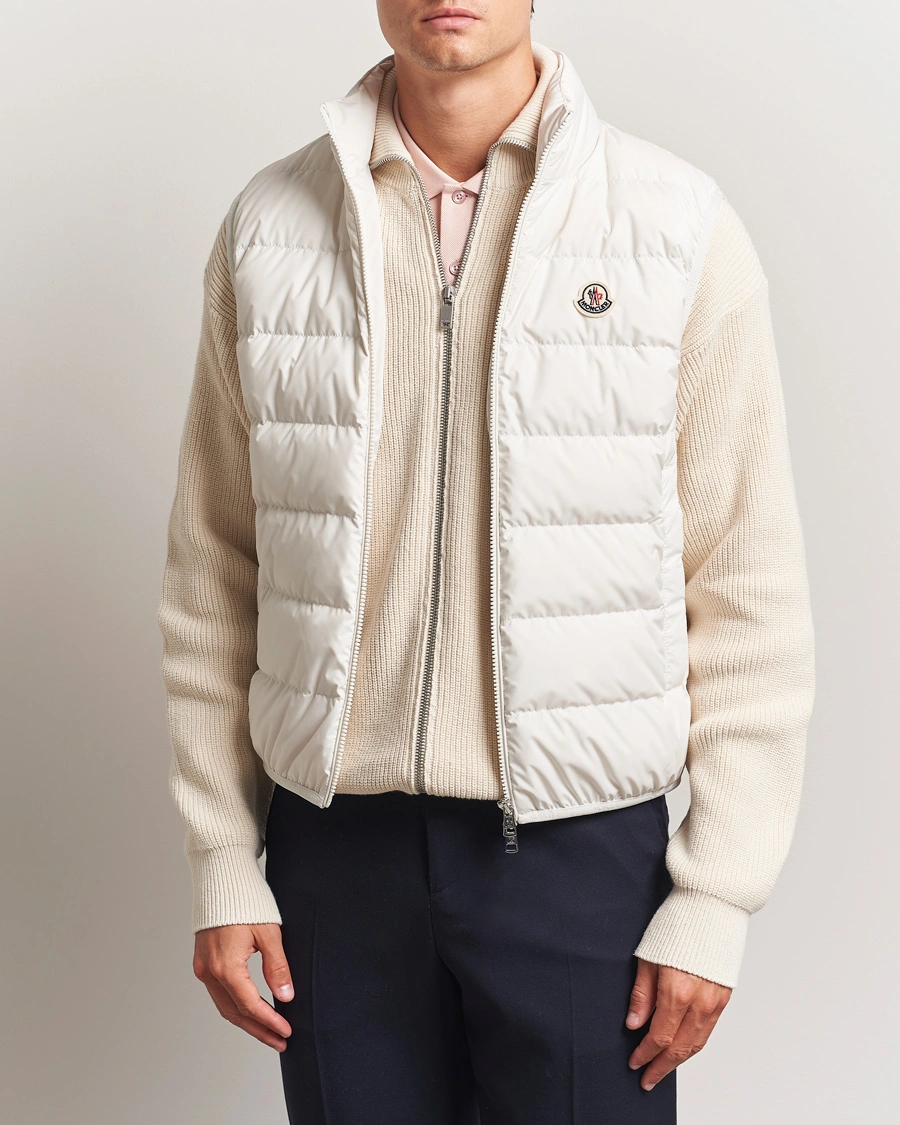 Men | Gilets | Moncler | Contrin Down Vest Off White
