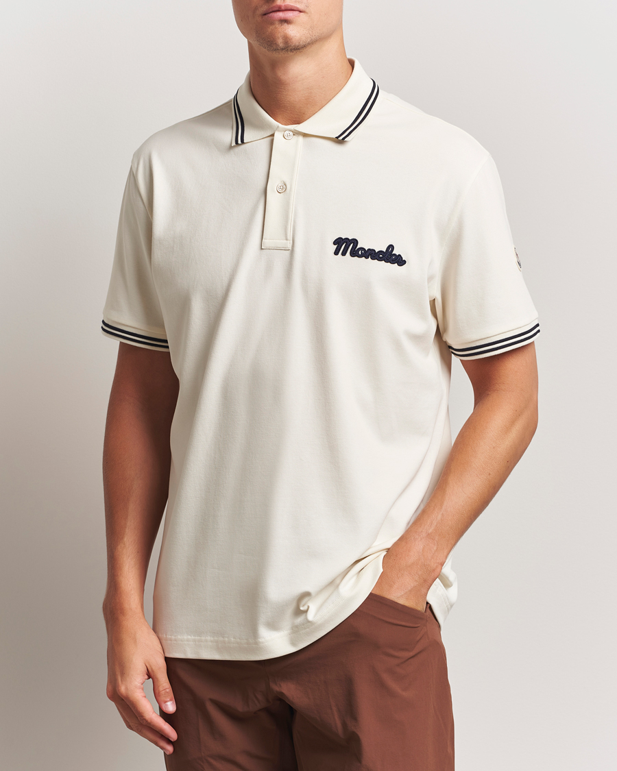 Men | Polo Shirts | Moncler | Vintage Logo Polo Off White