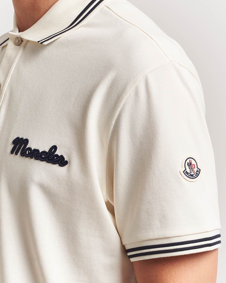 Men | Polo Shirts | Moncler | Vintage Logo Polo Off White
