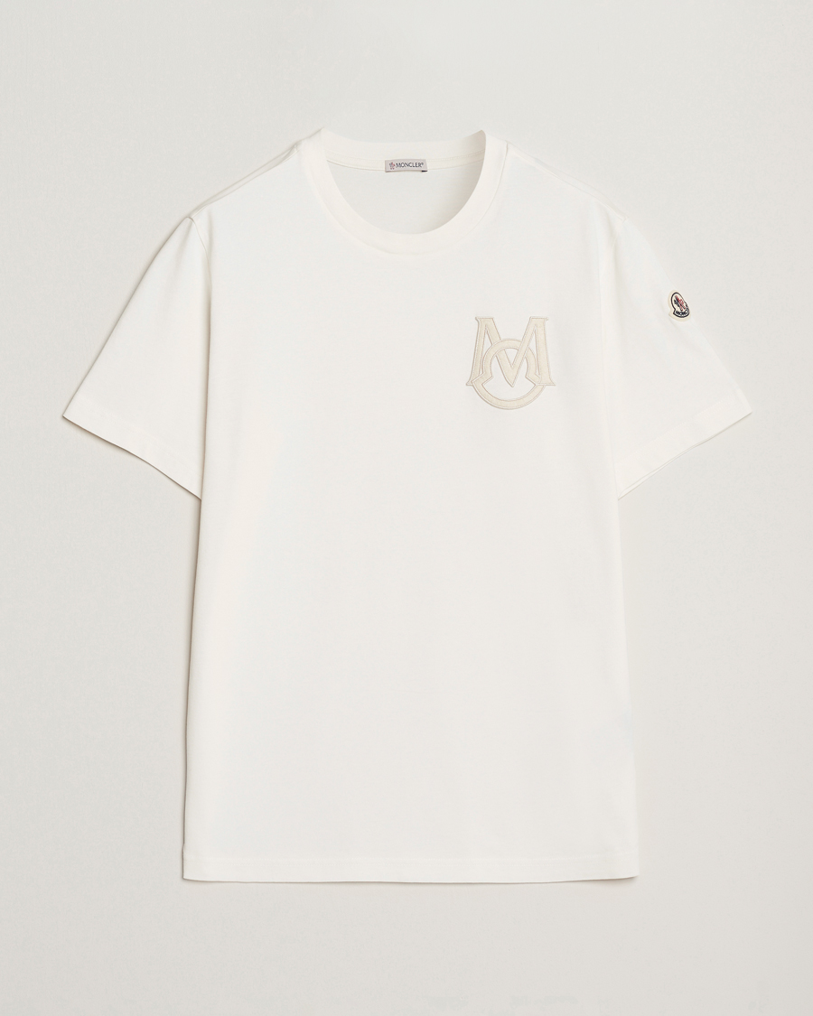 Men | T-Shirts | Moncler | Embossed Logo T-Shirt Off White