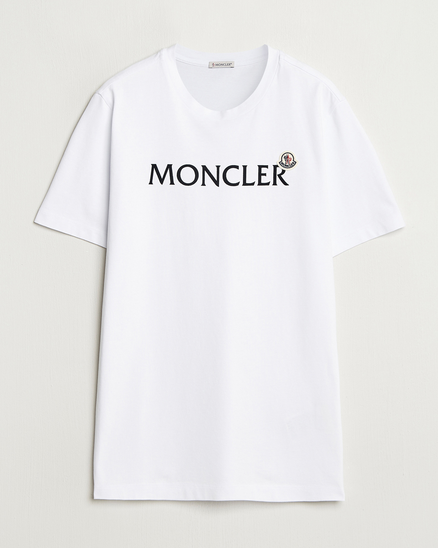 Men | T-Shirts | Moncler | Lettering Logo T-Shirt White