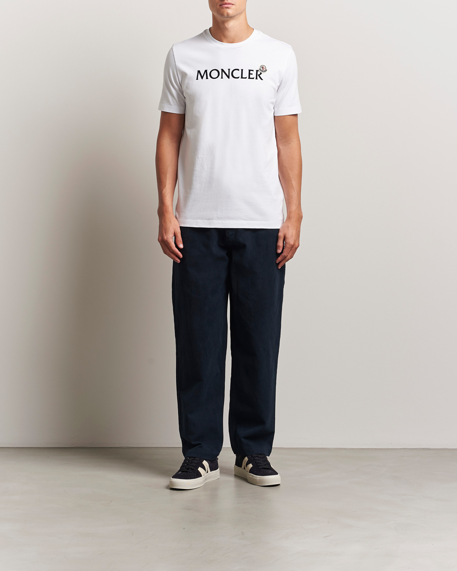 Men | T-Shirts | Moncler | Lettering Logo T-Shirt White