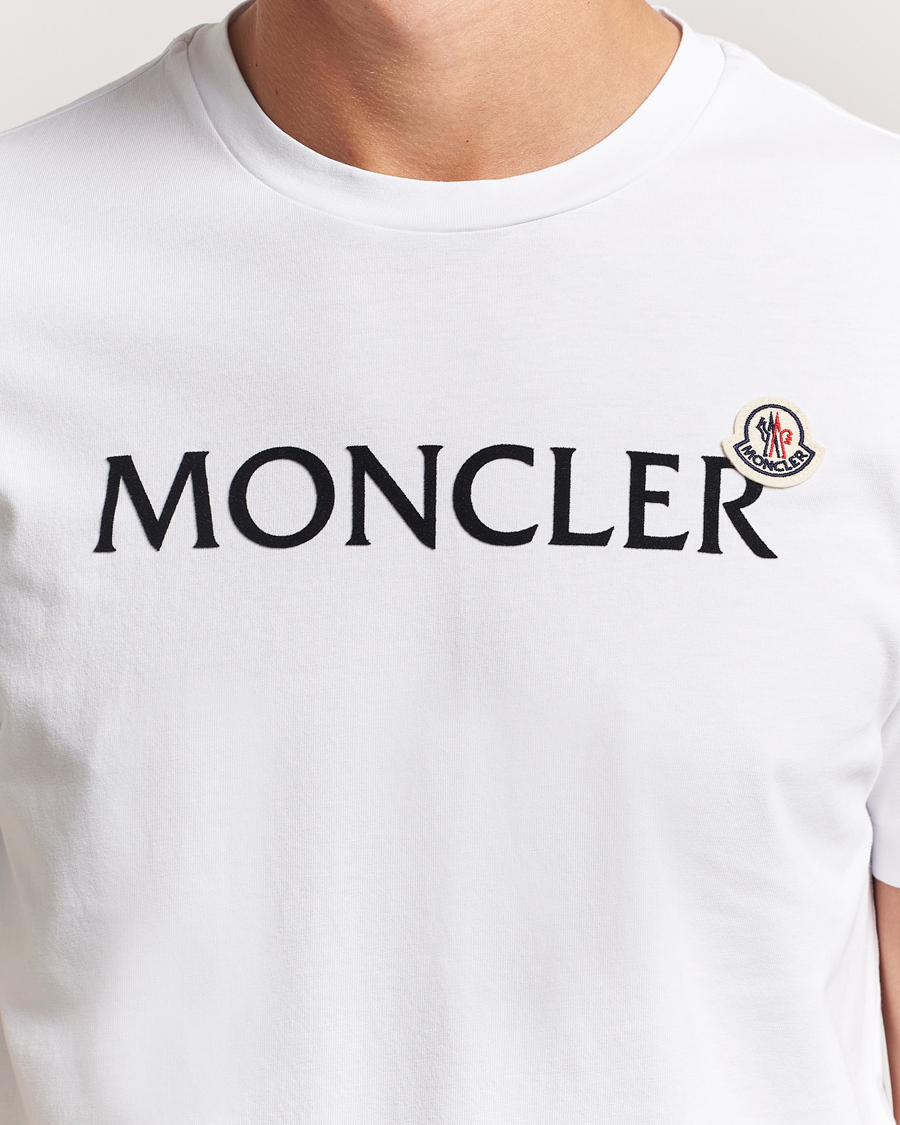 Men | T-Shirts | Moncler | Lettering Logo T-Shirt White