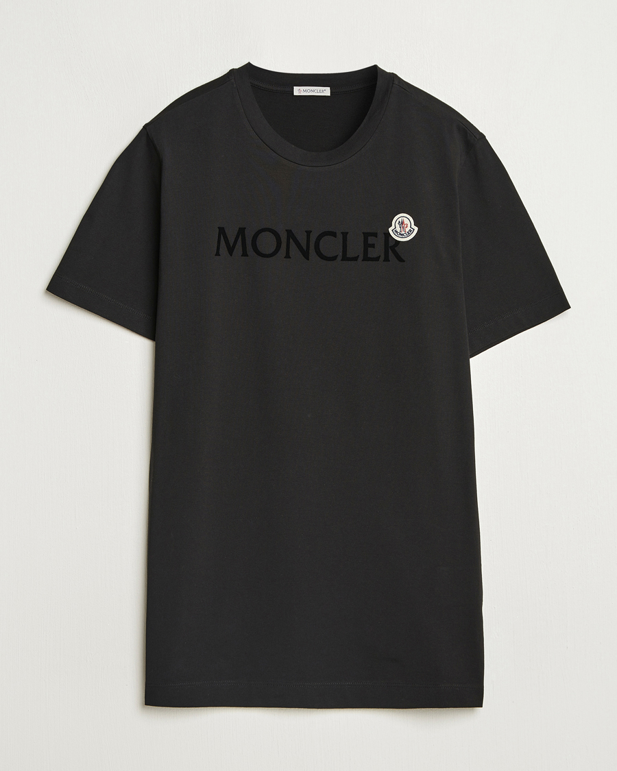 Men | T-Shirts | Moncler | Lettering Logo T-Shirt Black