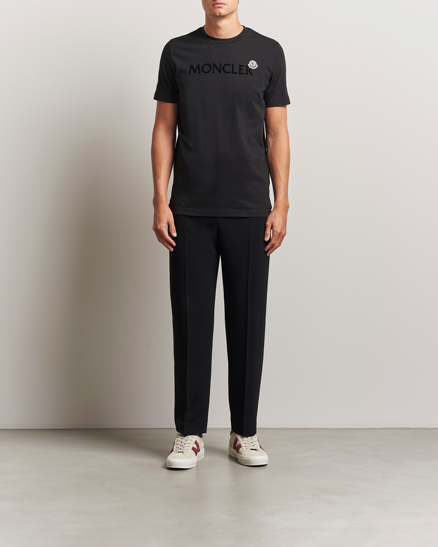 Men | T-Shirts | Moncler | Lettering Logo T-Shirt Black