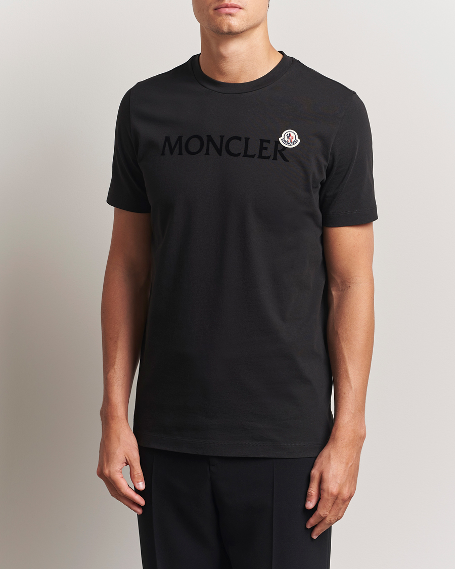 Men | T-Shirts | Moncler | Lettering Logo T-Shirt Black