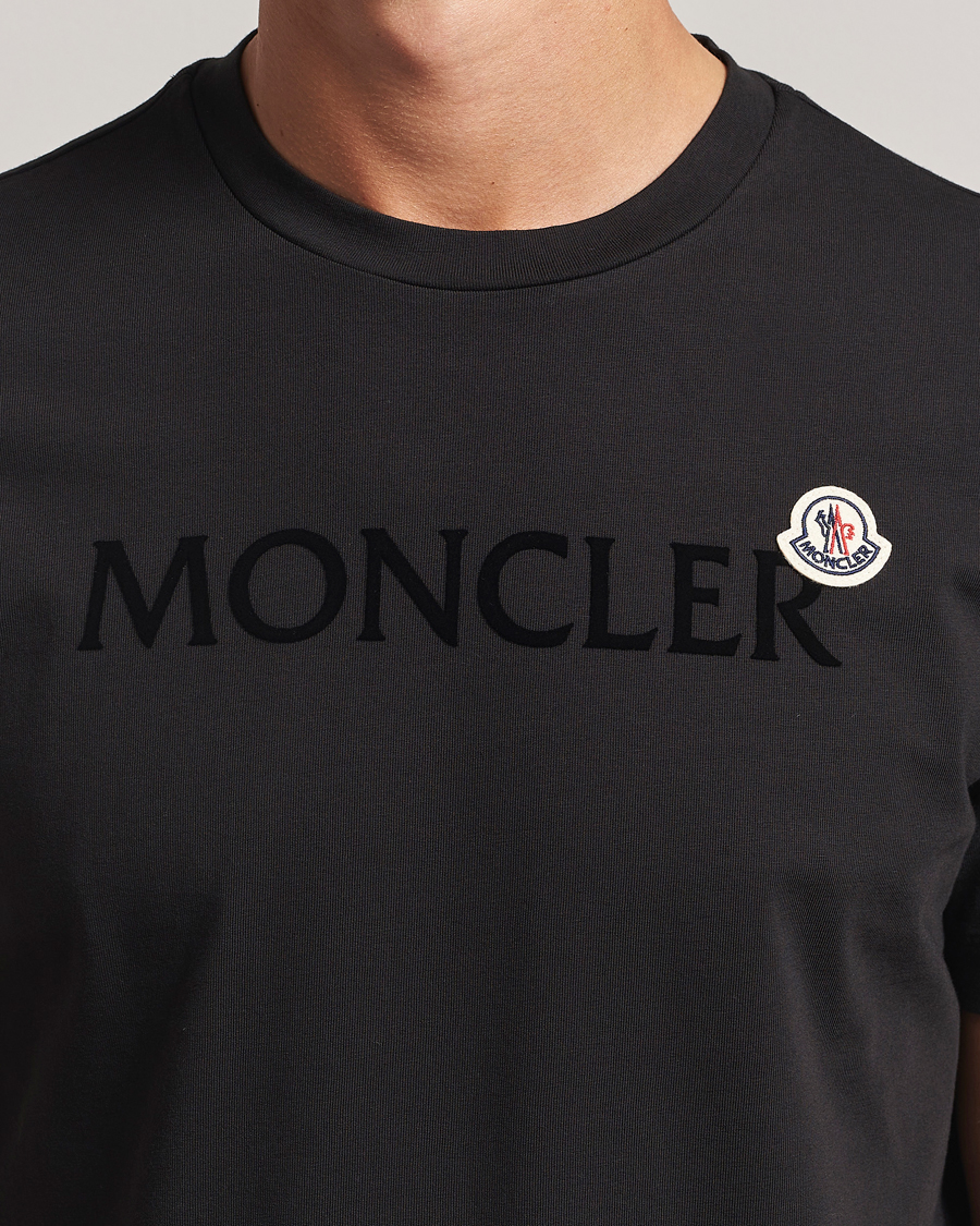 Men | T-Shirts | Moncler | Lettering Logo T-Shirt Black