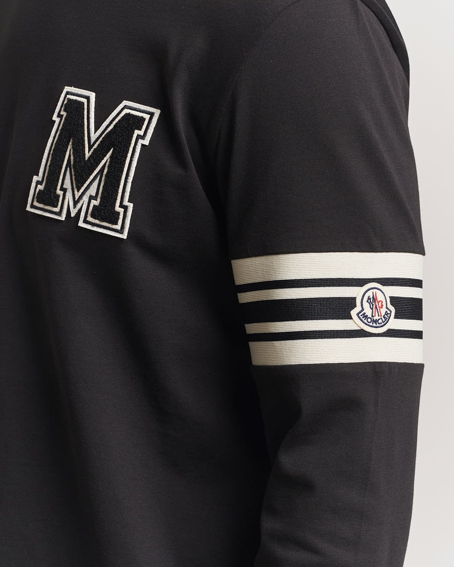 Men | T-Shirts | Moncler | Archive Logo Long Sleeve T-Shirt Black