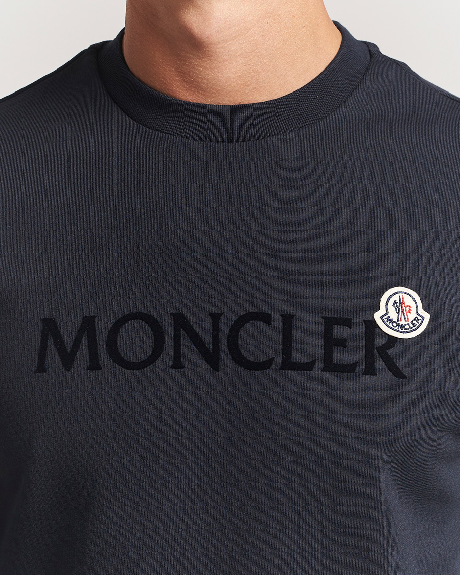 Men | Sweaters & Knitwear | Moncler | Lettering Logo Sweatshirt Navy
