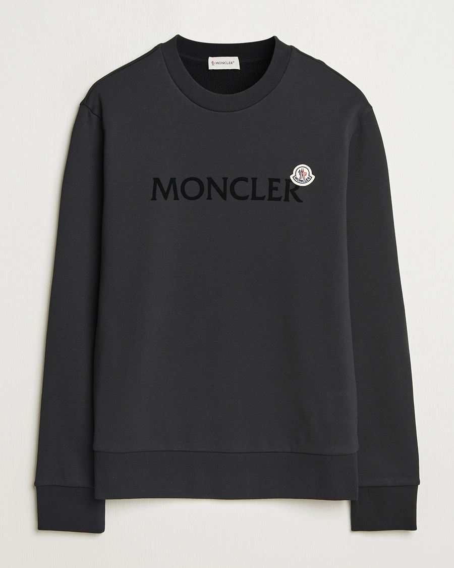 Men | Sweaters & Knitwear | Moncler | Lettering Logo Sweatshirt Black