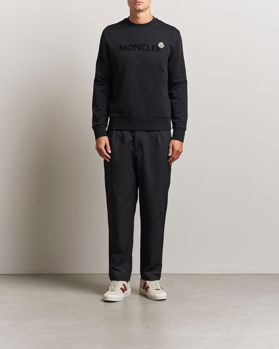 Men | Sweaters & Knitwear | Moncler | Lettering Logo Sweatshirt Black