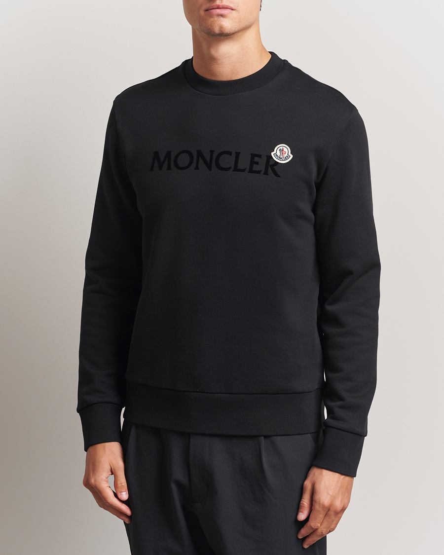 Men | Sweaters & Knitwear | Moncler | Lettering Logo Sweatshirt Black