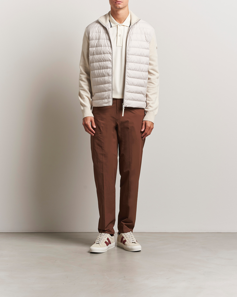 Men | Sweaters & Knitwear | Moncler | Full Zip Padded Cardigan Off White