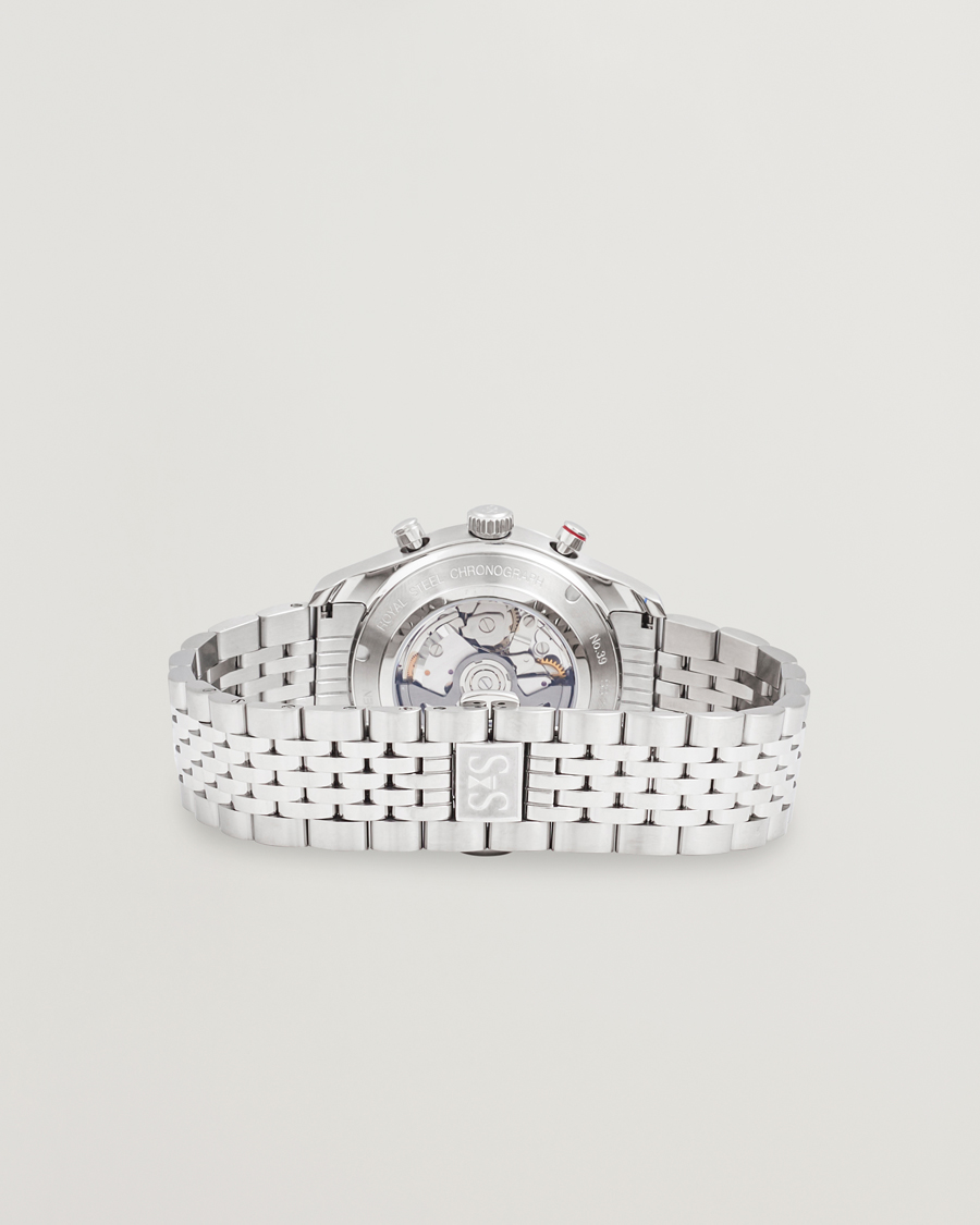 Men | Sjöö Sandström Royal Steel Chronograph 40mm Black Dial | Sjöö Sandström | Royal Steel Chronograph 40mm Black Dial