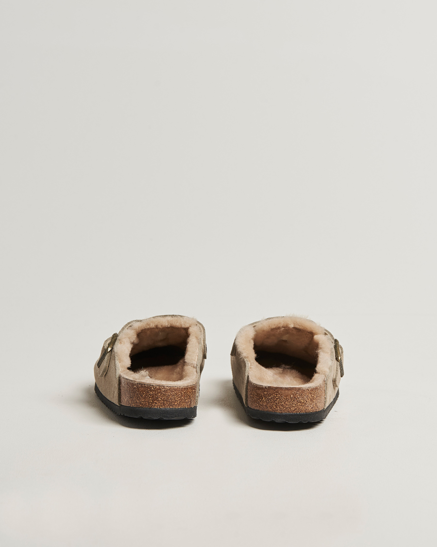 Men | Sandals & Slides | BIRKENSTOCK | Boston Shearling Taupe Suede