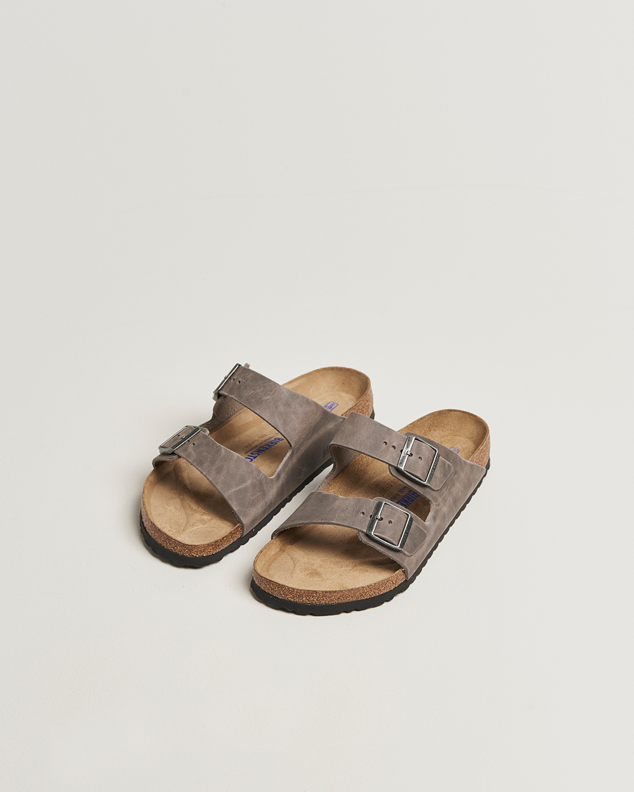 Men | Sandals & Slides | BIRKENSTOCK | Arizona Soft Footbed Iron Oiled Leather