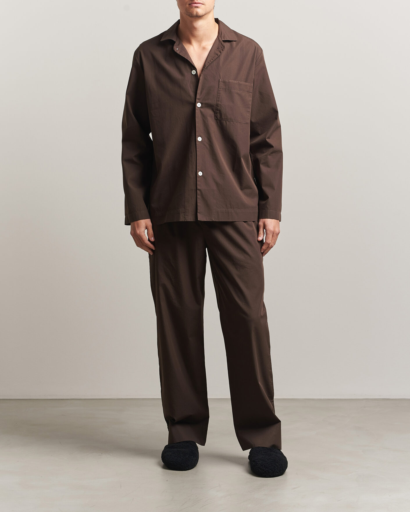 Men | Pyjamas & Robes | Tekla | Poplin Pyjama Pants Coffee