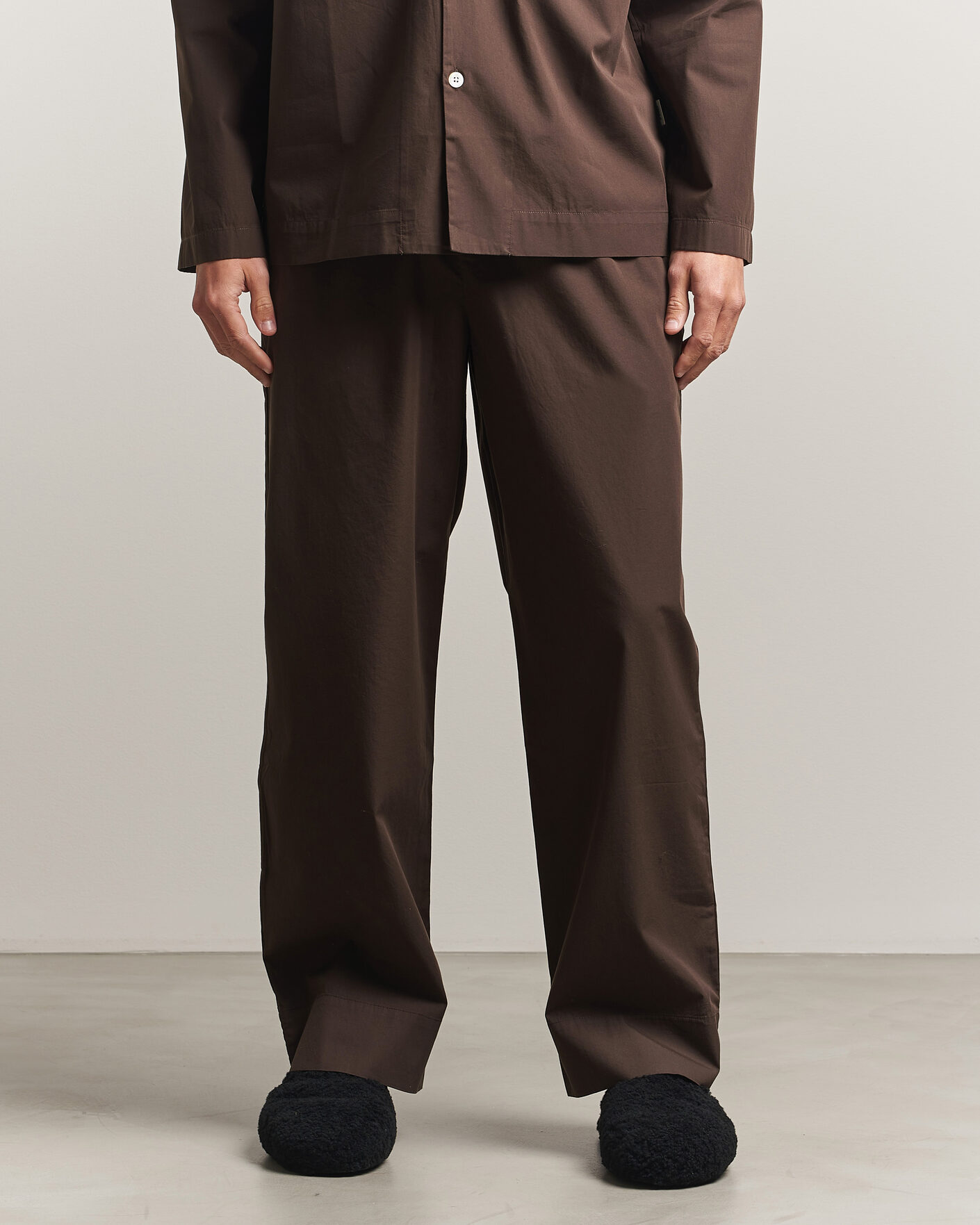 Men | Pyjamas & Robes | Tekla | Poplin Pyjama Pants Coffee