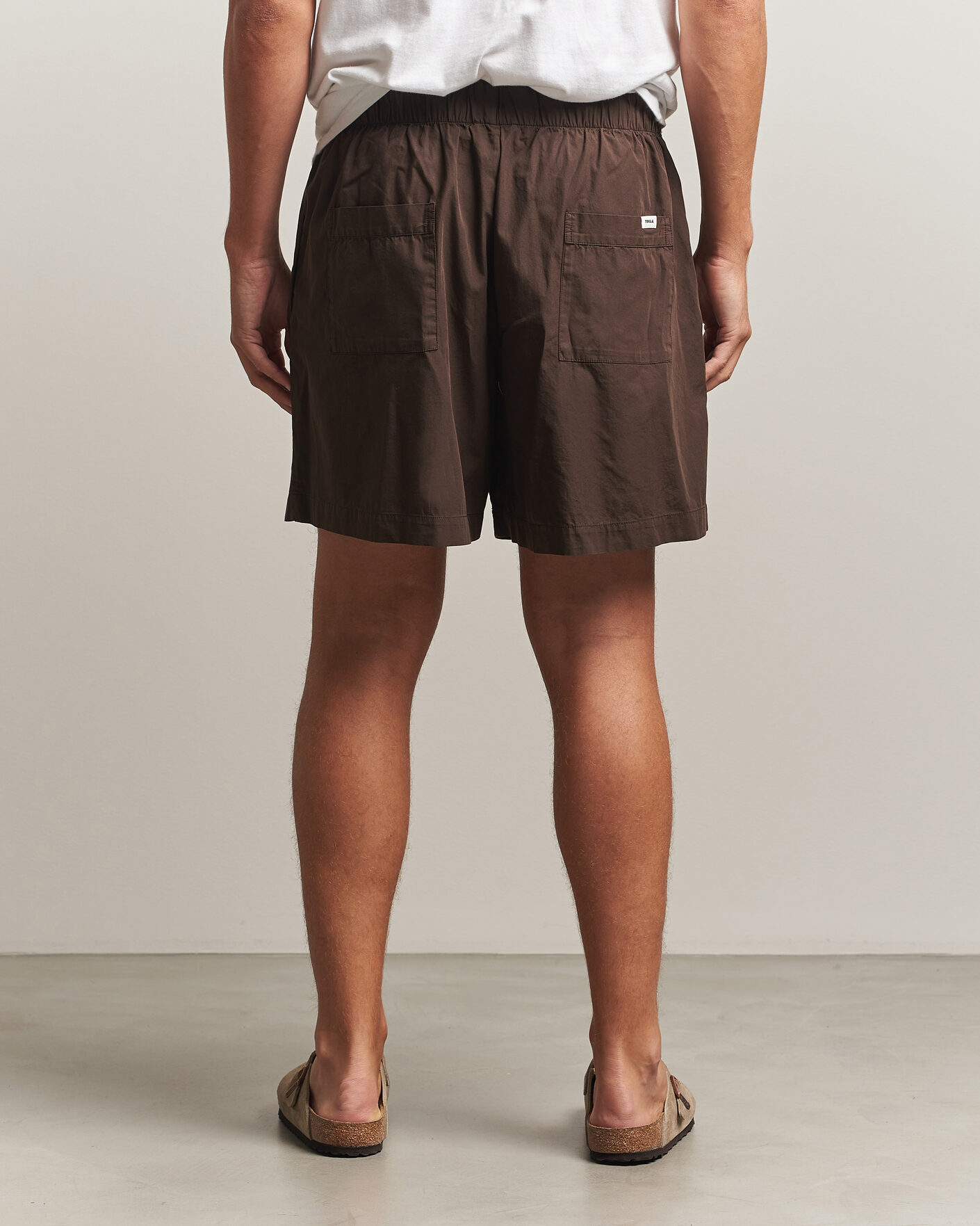 Men | Pyjamas & Robes | Tekla | Poplin Pyjama Shorts Coffee