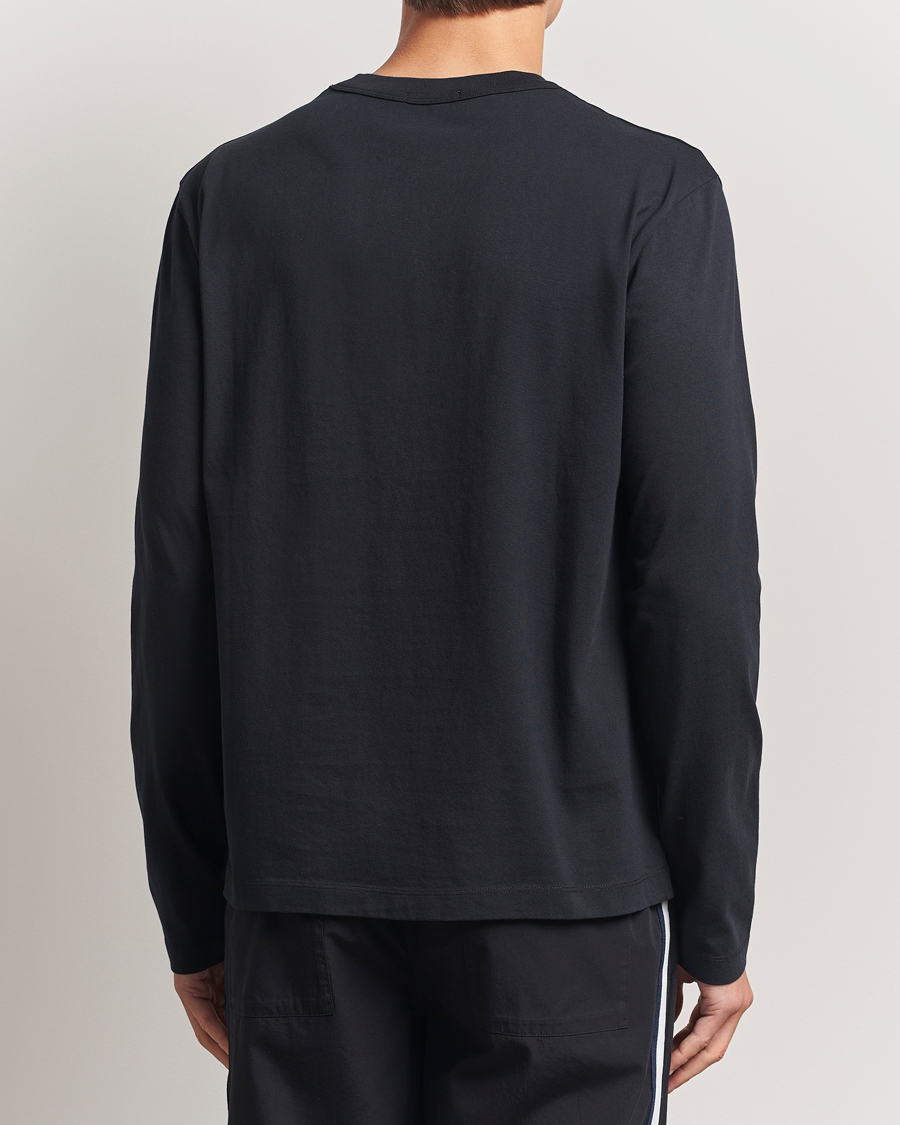 Men | T-Shirts | Tekla | Organic Cotton Long Sleeve T-Shirt Black