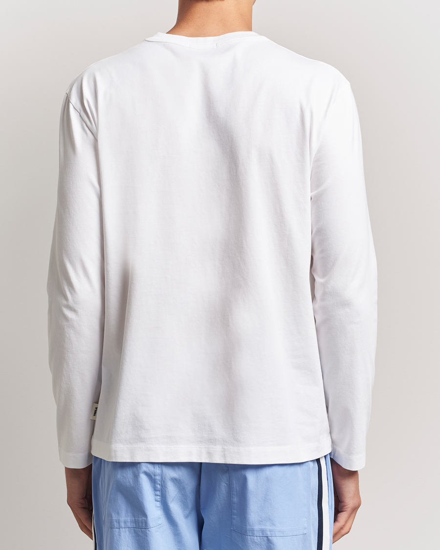 Men | T-Shirts | Tekla | Organic Cotton Long Sleeve T-Shirt White