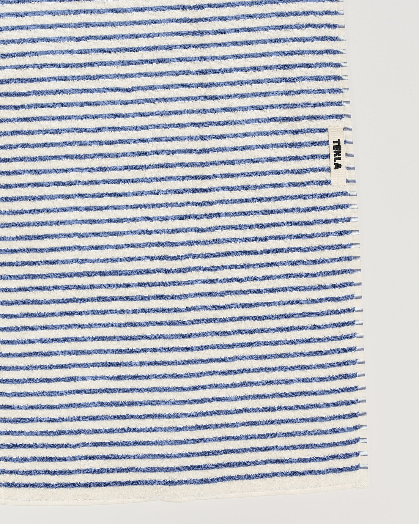 Men | Fabrics | Tekla | Organic Terry Hand Towel Coastal Blue Stripes