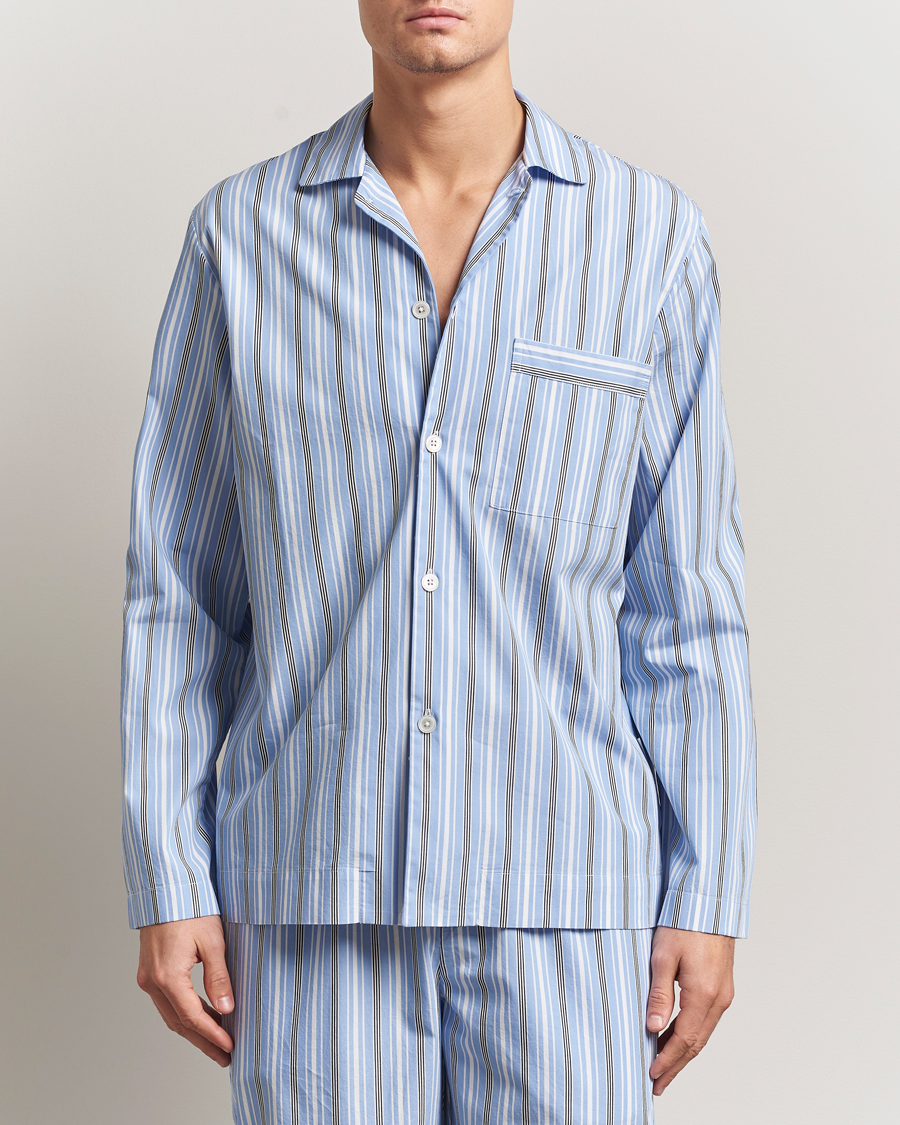 Men | Pyjamas & Robes | Tekla | Poplin Pyjama Shirt Stave Stripes
