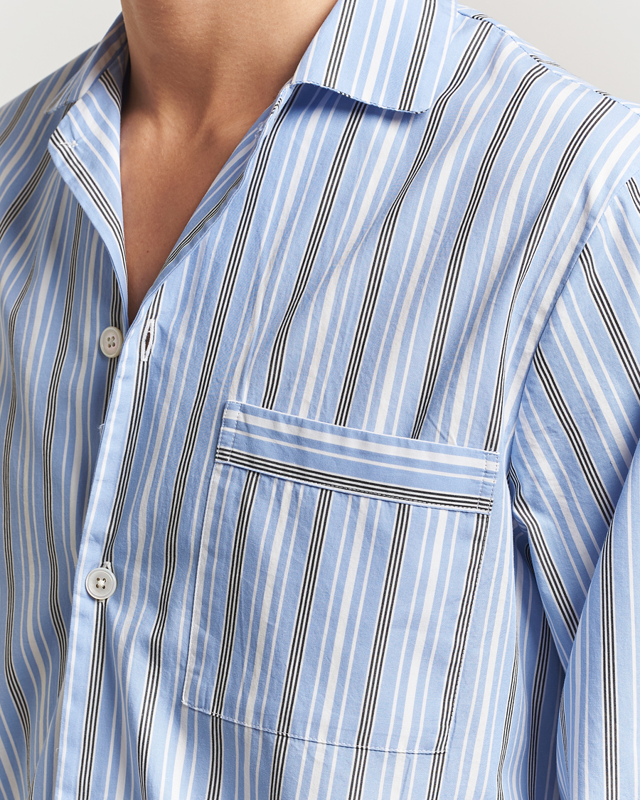 Men | Pyjamas & Robes | Tekla | Poplin Pyjama Shirt Stave Stripes