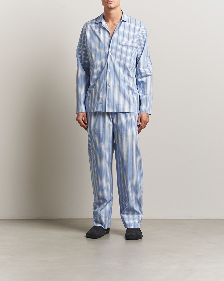 Men | Pyjamas & Robes | Tekla | Poplin Pyjama Pants Stave Stripes