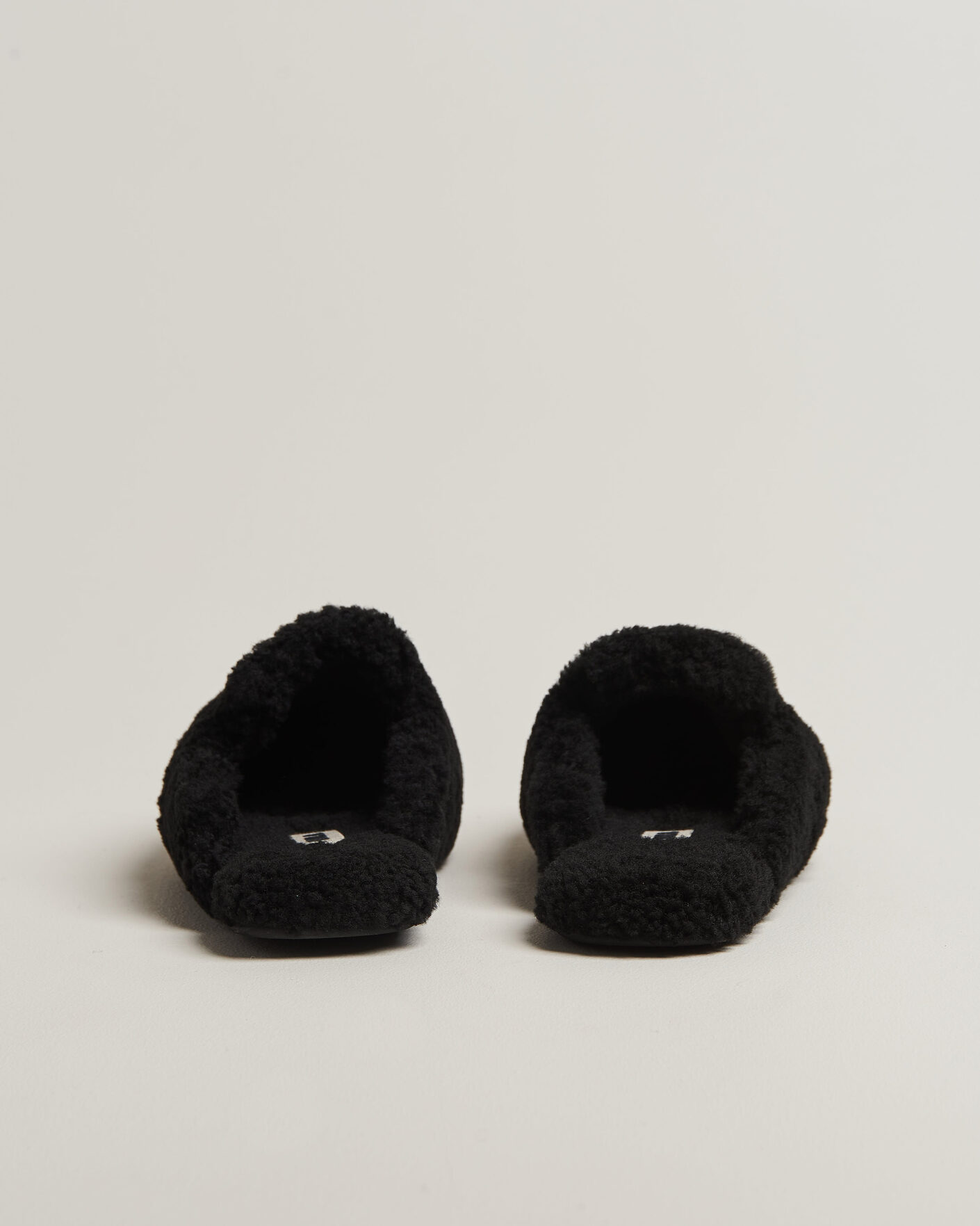 Men | Sandals & Slides | Tekla | Lambswool Shearling Slippers Black