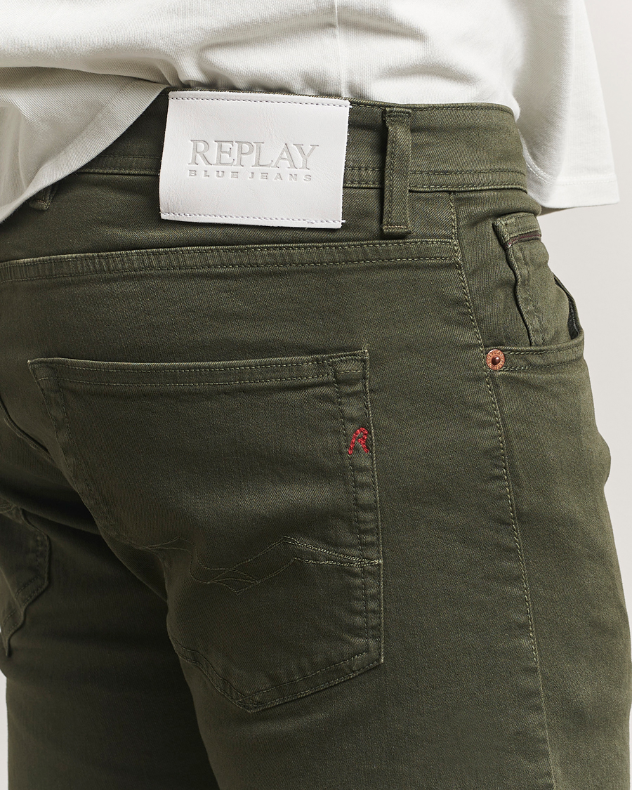 Men | Trousers | Replay | Grover Bullstretch 5-Pocket Pants Dark Green