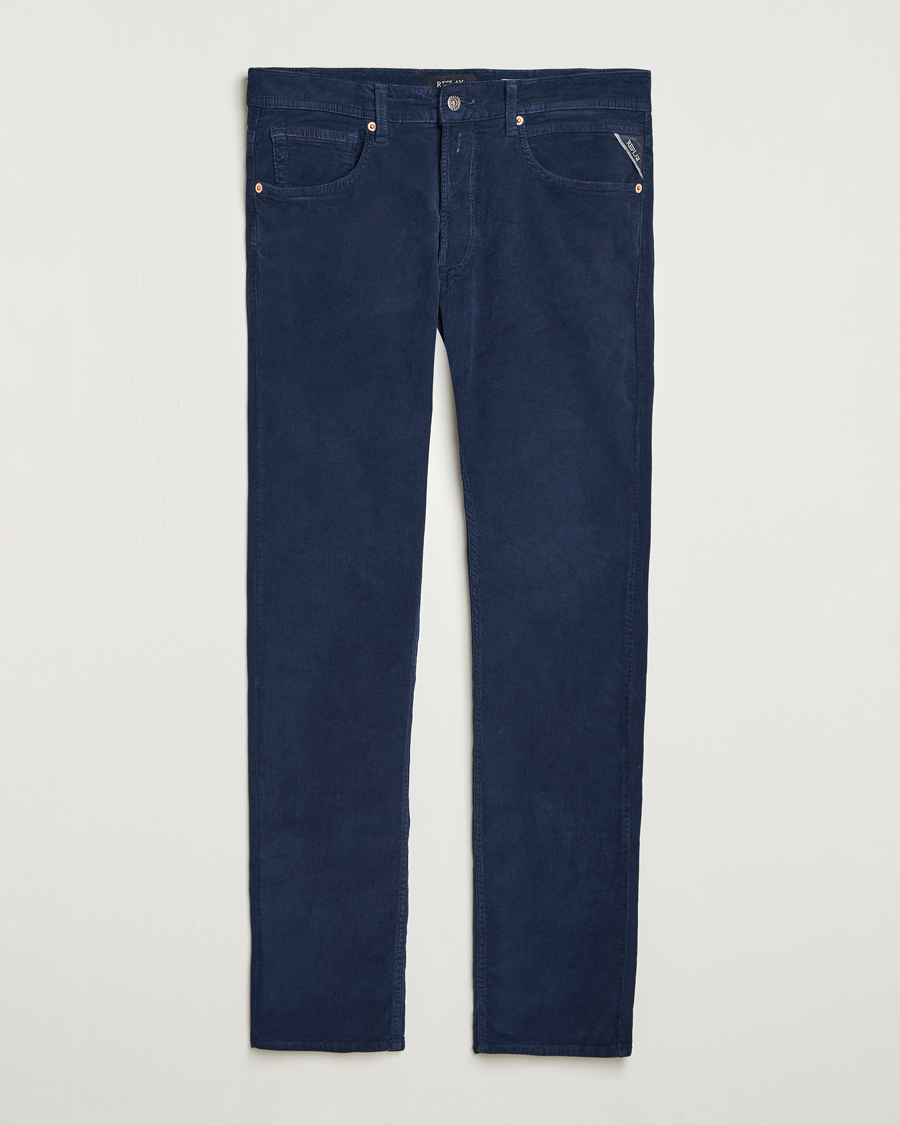 Men | Trousers | Replay | Grover Corduroy 5-Pocket Pants Navy