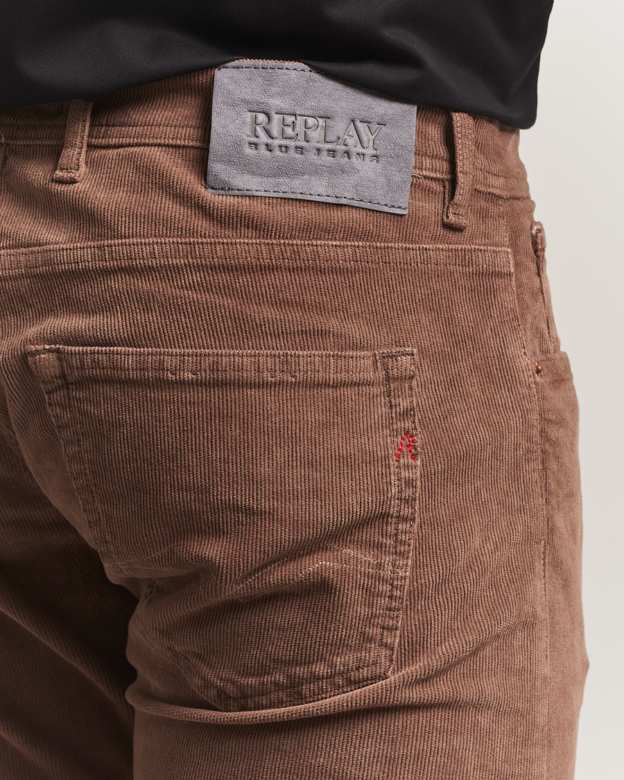 Men | Trousers | Replay | Grover Corduroy 5-Pocket Pants Biscuit Brown