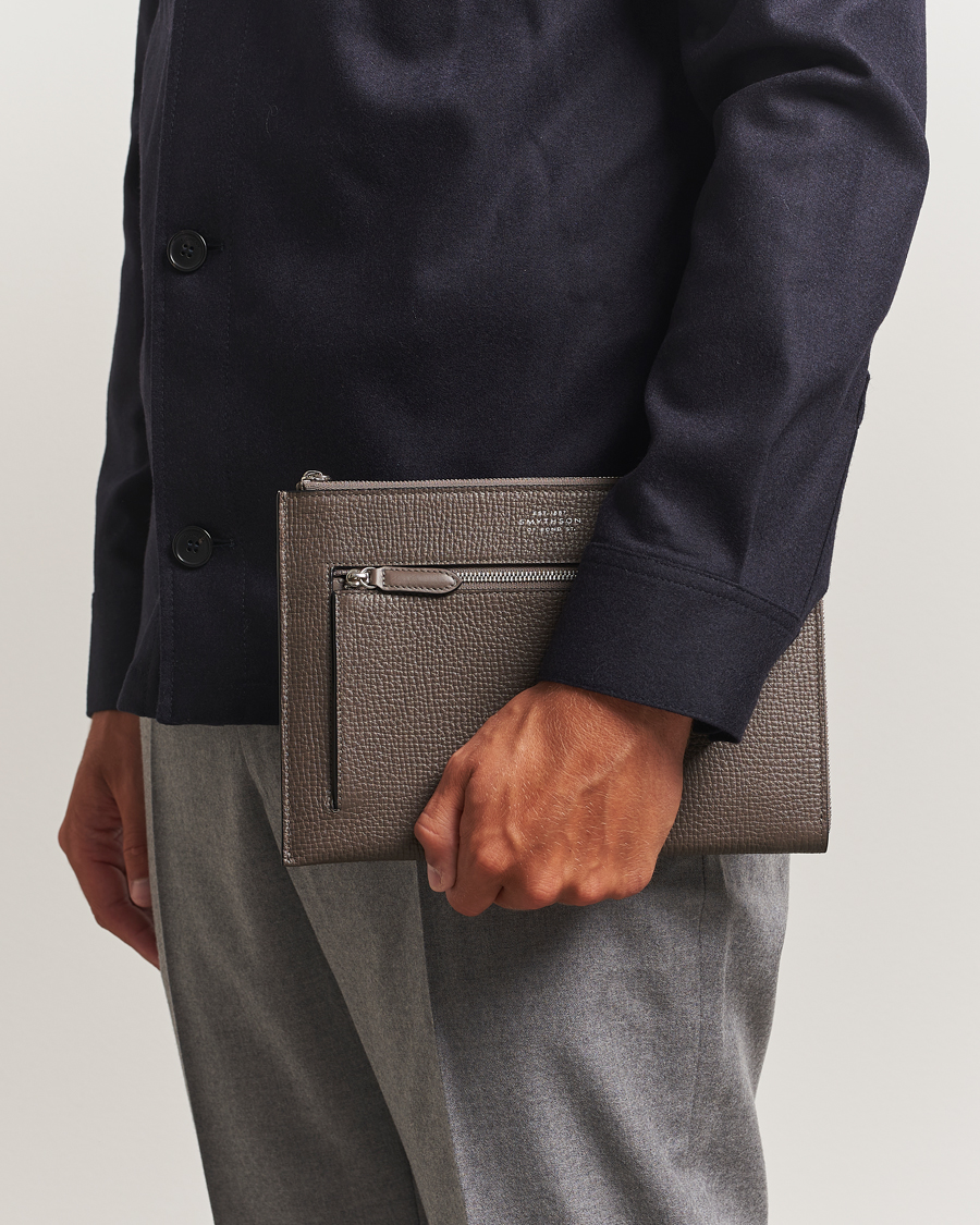 Men | Bags | Smythson | Ludlow Flat Organiser Pouch Dark Taupe