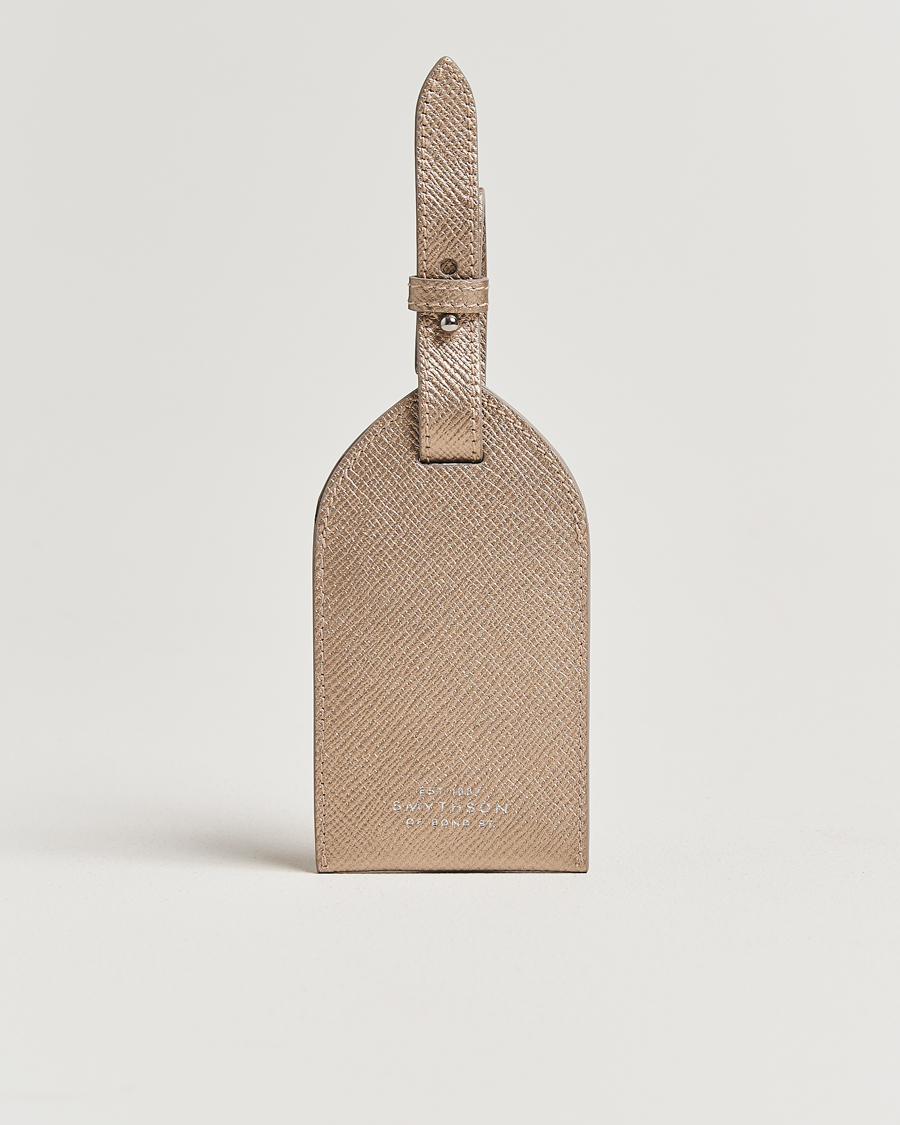 Men | Home | Smythson | Panama Leather Luggage Tag Bronze