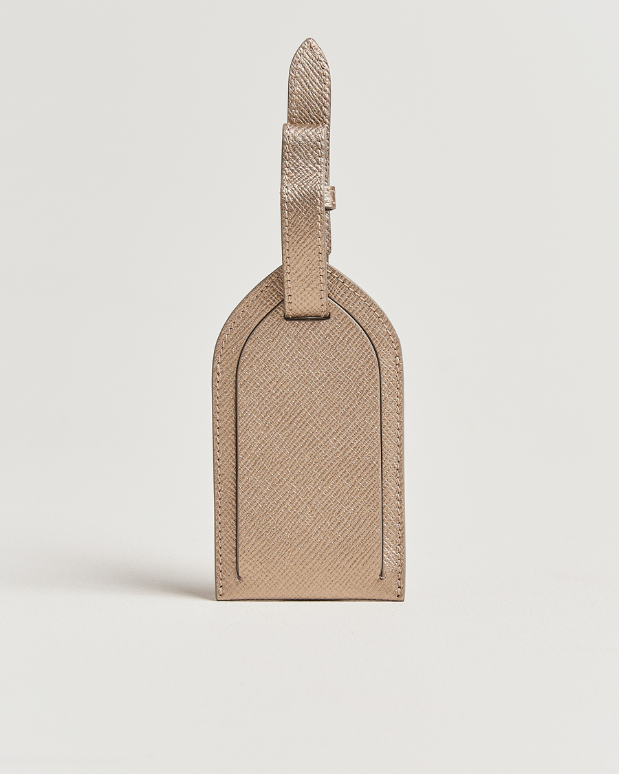 Men | Home | Smythson | Panama Leather Luggage Tag Bronze