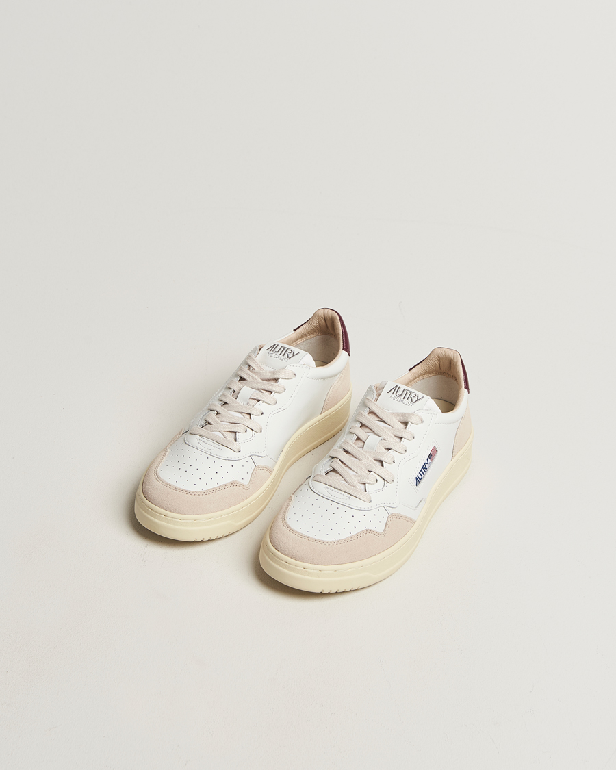 Men | Sneakers | Autry | Medalist Low Sneaker White/Burgundy