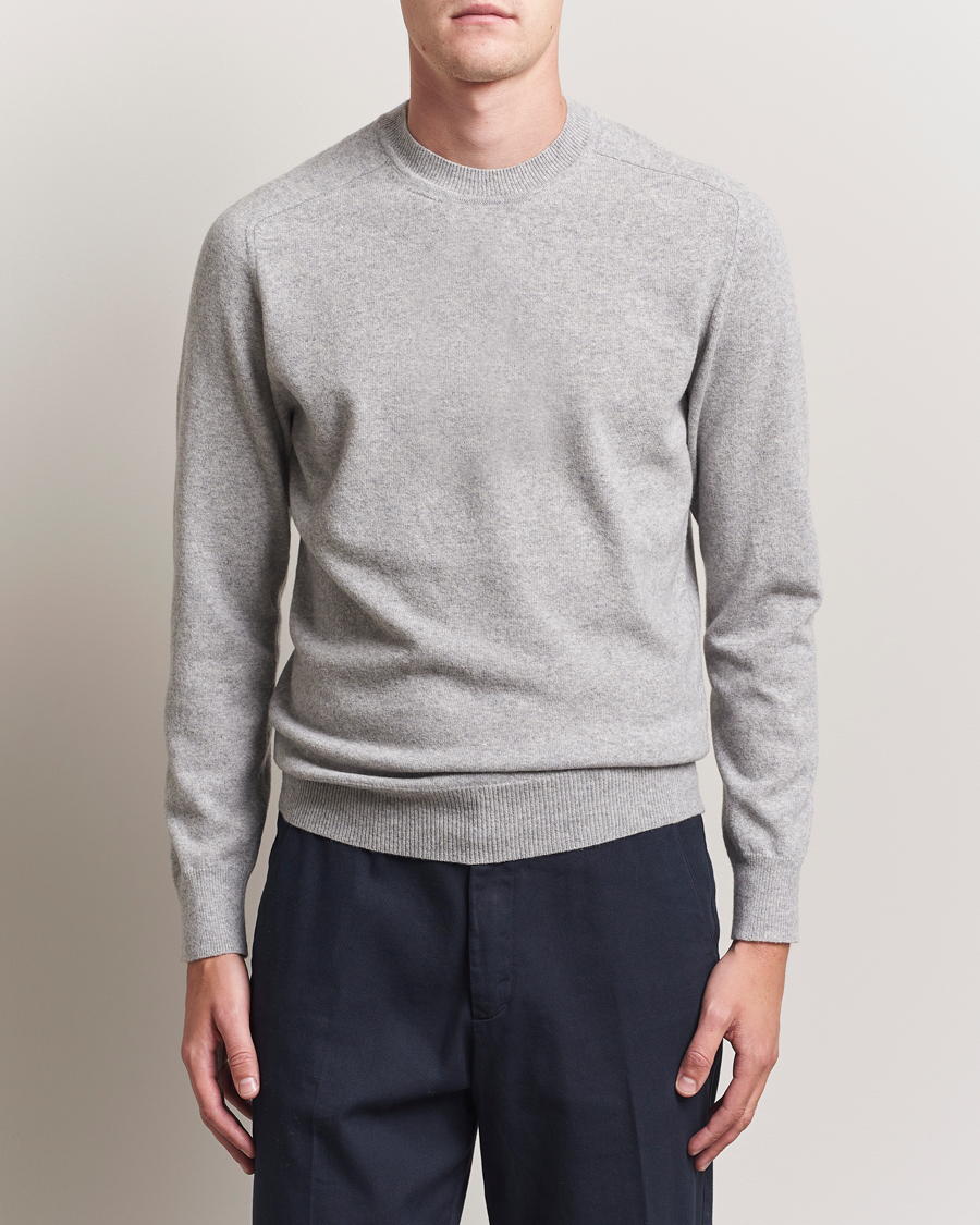 Men | Sweaters & Knitwear | Altea | Wool/Cashmere Crew Neck Pullover Light Grey
