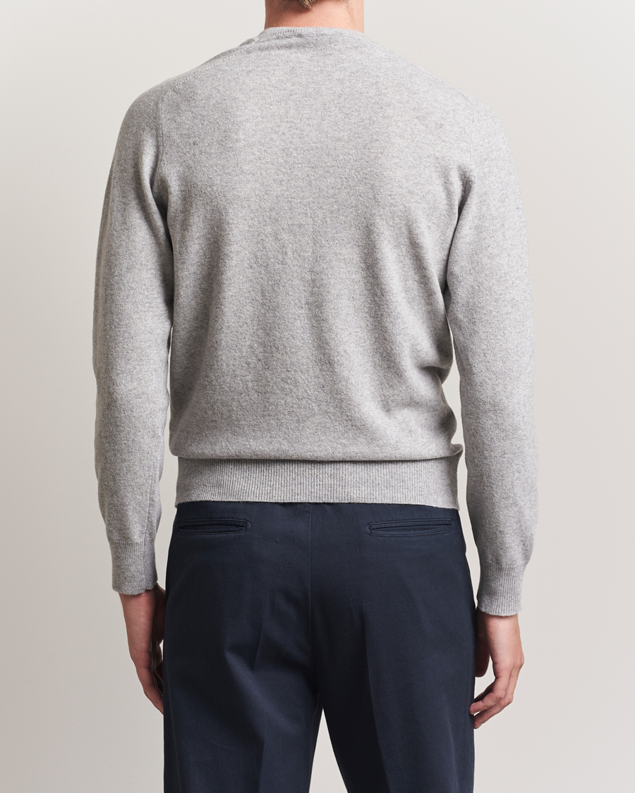 Men | Sweaters & Knitwear | Altea | Wool/Cashmere Crew Neck Pullover Light Grey
