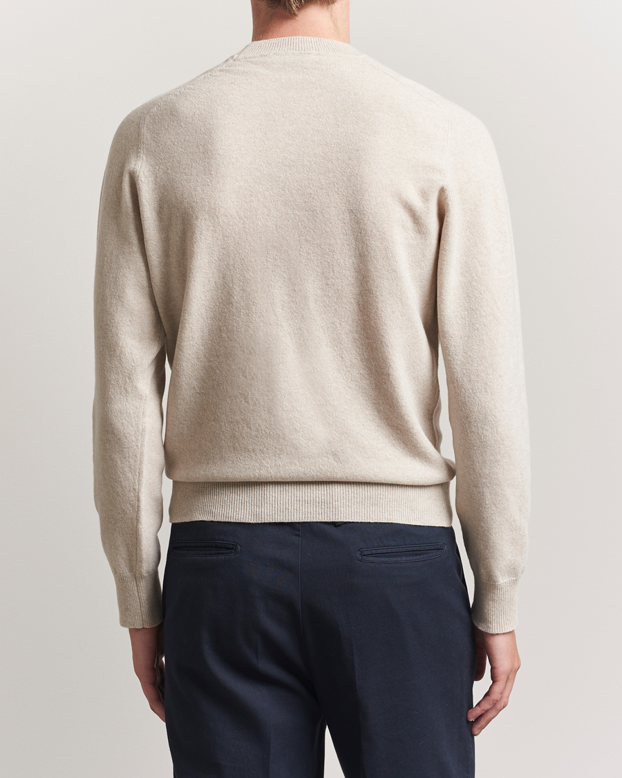 Men | Sweaters & Knitwear | Altea | Wool/Cashmere Crew Neck Pullover Beige